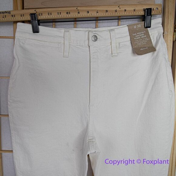 NEW Madewell The Perfect Vintage Flare in tile white, 30 - Picture 7 of 16